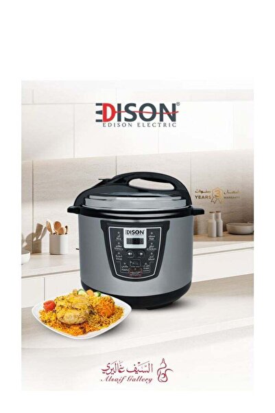 Edison طنجرة ضغط كهربائية من التفلون VT-1002D، بقوة 1600 واط، 8 وظائف، سعة 10...