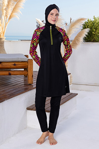 ROZAMAY Darla Stretch Fabric Long Sleeve Hijab Swimsuit 3112