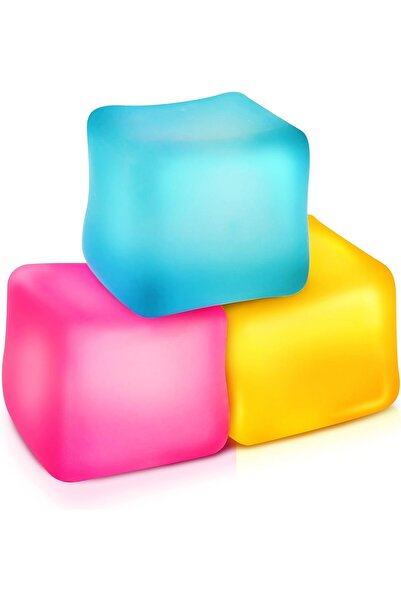 Arabest 3 مكعبات ضغط، ألعاب حسية مملوءة بهلام عالي الكثافة، لتخفيف القلق، وتخ...