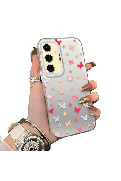 ucuc Samsung Galaxy S24 Fe Compatible Hard Acrylic Back Silicone Edge Lens Pr...