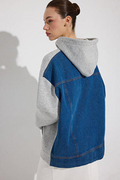 Touché Privé cu glugă TUNICĂ DETALIATĂ ÎN DENIM