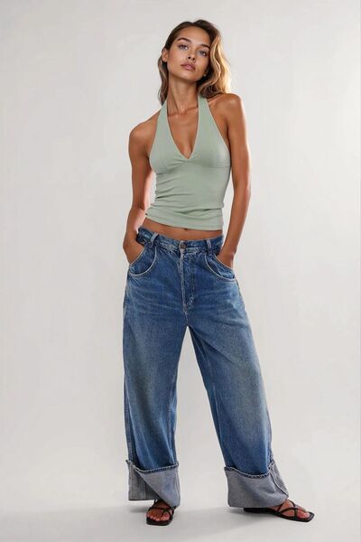 Hiccup Πλεκτό μπλουζάκι με λαιμόκοψη σε σχήμα V