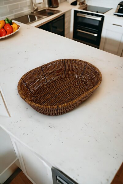 ALBETTO Wicker Rattan Bread Basket Oval