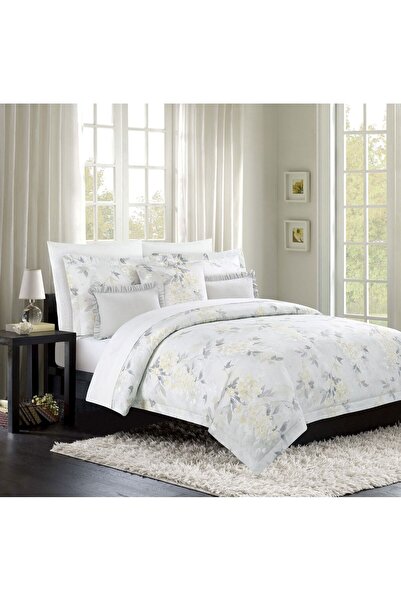 Orange Bed & Bath Annete Grey Yellow | طقم لحاف قطن 100% مزدوج 5 قطع