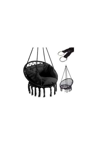 Three top online Balansoar LUARO cuib de berză cu pernă neagră 80 cm