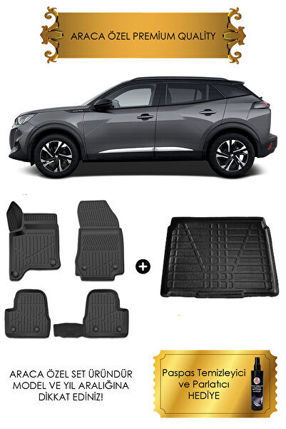 Sare Tuning 2008 1.2 Hybrid 2025 2026 Sonrası Havuzlu Paspas ve Üst Kısım Bag...