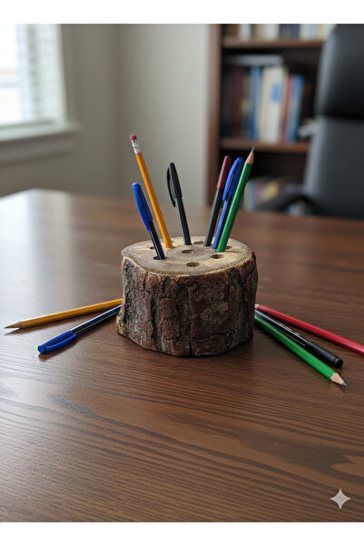 Krb Ahsap Държач за моливи, Държач за моливи от дърво, Държач за четки, Стойк...