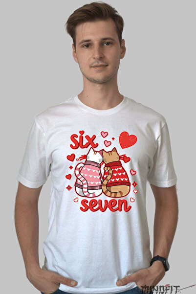 GILDAN Ημέρα του Αγίου Βαλεντίνου Ζευγάρι Έξι και Επτά Γατάκια σε Αγάπη Ανδρι...