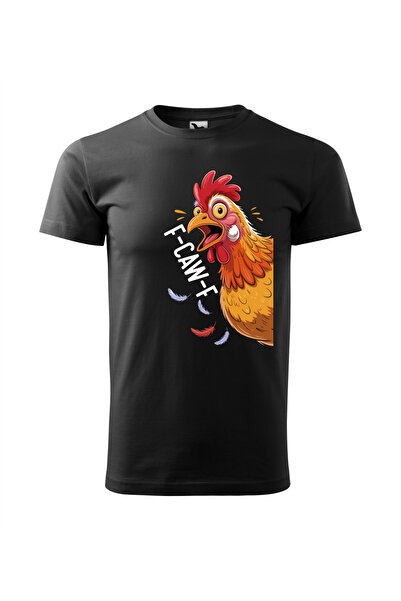 Malfini Custom T-shirt, "F CAW F", Black, Size S, Model #6