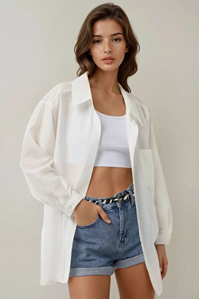 Hiccup Cămașă cu mânecă lungă, croială lejeră, cu guler de cămașă