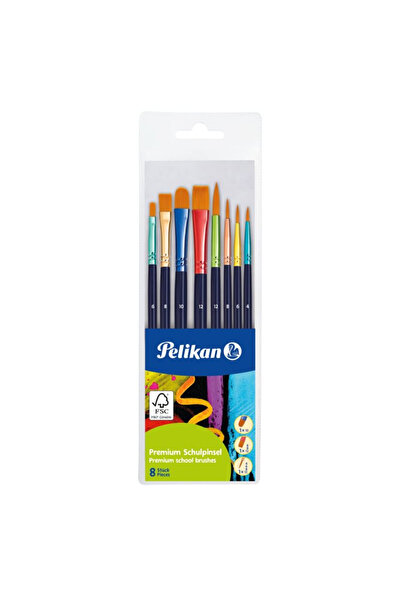Pelikan Set 8 pensule premium par sintetic