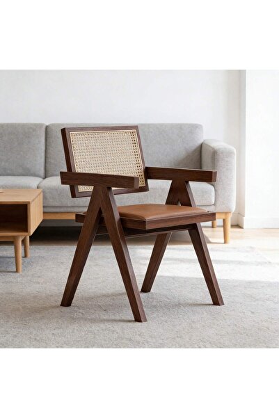 Mtanvxay كرسي غرفة معيشة عتيق الطراز من خشب المطاط، كرسي بذراعين من قماش مخمل...