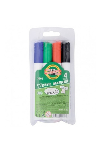 Koh-i Noor Marker pentru textil, set de 4 culori