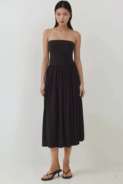 Hiccup Dual-Use (Dress/Skirt) Flexible Strapless Sandy Dress