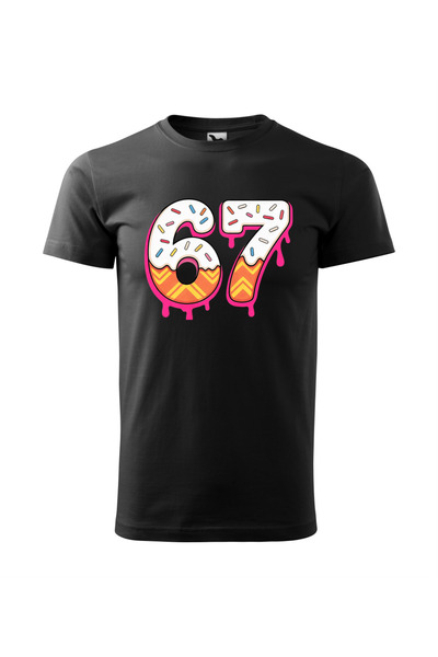 Malfini Tricou personalizat, "Six Seven", Negru, Marime 158 cm, Model #16