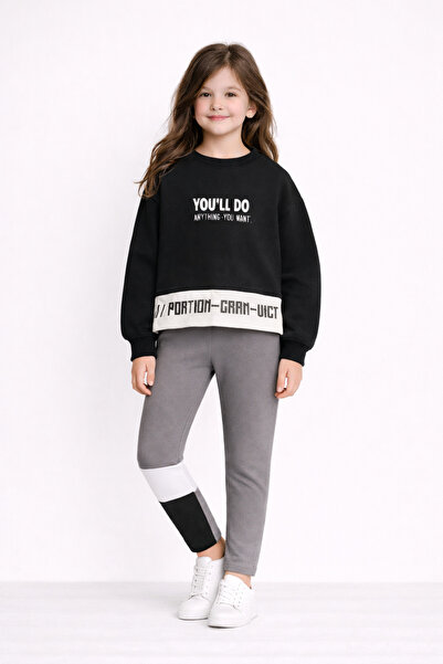 NANİCA Girl's Printed Sweatshirt Leggings Set 1-5 Years