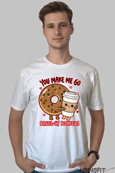 GILDAN Tricou Valentine S Day Cuplu You Make Me Go Bagel Ly Bonkers Barbat