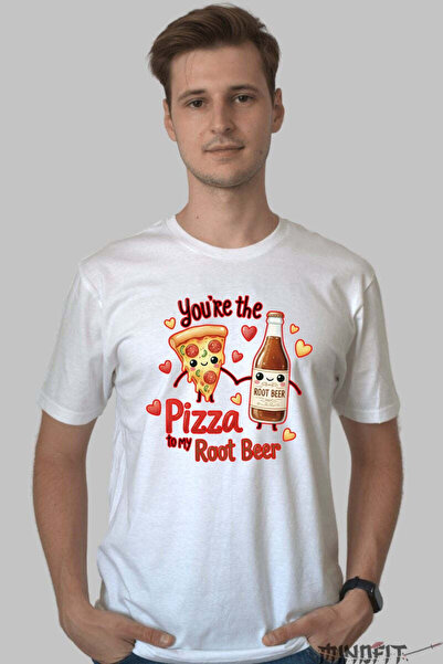 GILDAN Tricou Valentine S Day Cuplu Pizza Pentru Berea Mea Barbat