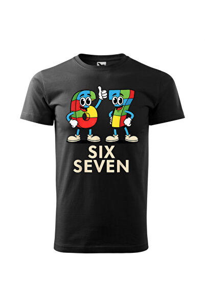 Malfini Tricou personalizat, "Six Seven", Negru, Marime 134 cm, Model #4