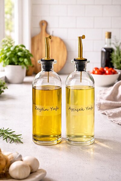 morponi Non-Spill Gold Headed 2-Piece Oil Pot Set 500 ml (Thn)