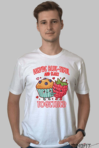 GILDAN Ανδρικό Μπλε Μπλουζάκι για την Ημέρα του Αγίου Βαλεντίνου - Ζευγάρι: Ό...