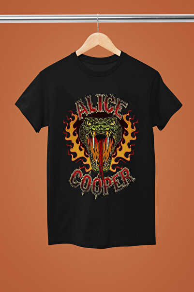 MAGORS ALICE COOPER, BUMBAC IMPRIMAT, Mânecă scurtă, CORTĂ REGULARĂ, ROCK tricou