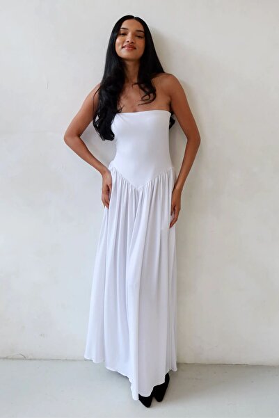 Hiccup Rochie maxi Sofie fără bretele, mulată pe corp