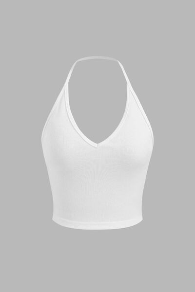 Hiccup Halter Neck Τζέρσεϊ Crop Top