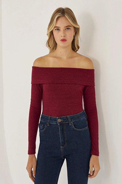 Hiccup Top din jerseu cu umeri goi