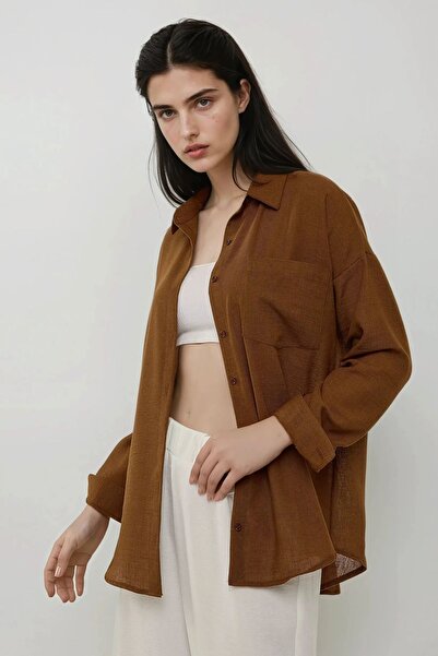 Hiccup Cămașă cu croială regulată și aspect de in