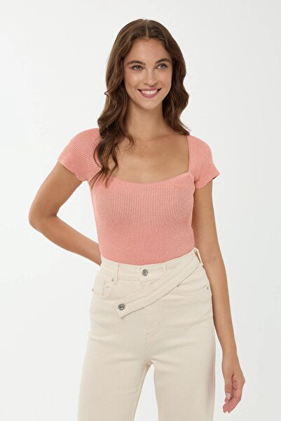 Hiccup Πλεκτό μπλουζάκι με τετράγωνο γιακά