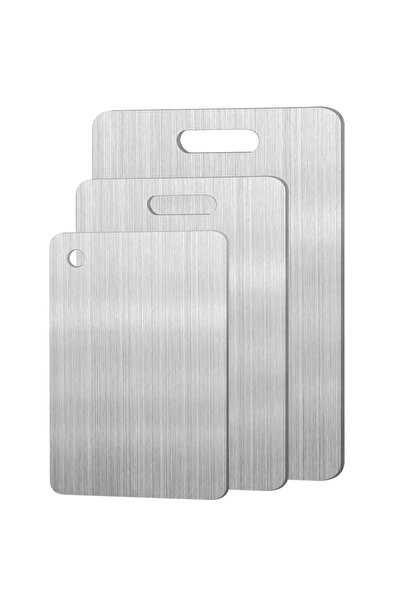 Sumkyle ألواح تقطيع من الفولاذ المقاوم للصدأ 304 للمطبخ - لتقطيع اللحوم والفو...