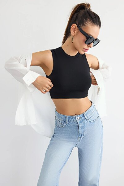 Hiccup Maiou cu guler rotund, fără mâneci, din bumbac, cu camisol