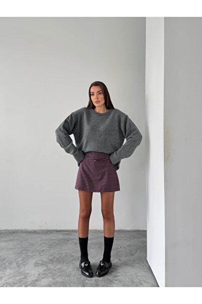 mydukkan.co Bel Bağlama Ekose Mini Etek