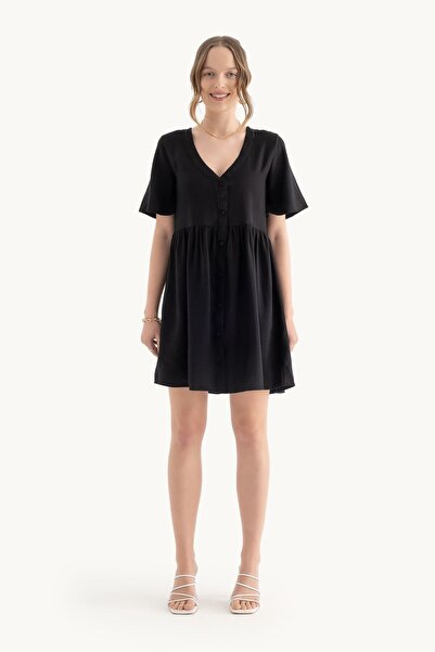 Hiccup Rochie mini cu mâneci scurte și decolteu în V