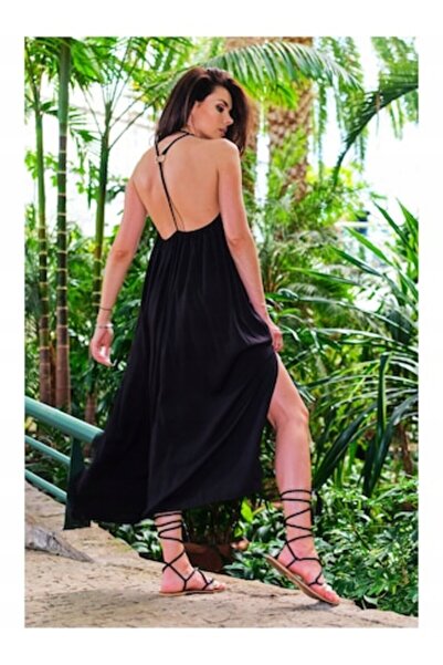 Awama Dress, Viscose, Black, XL