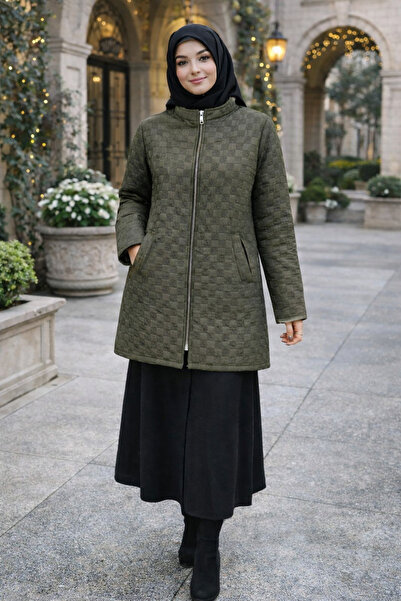 ŞIK VE MUTLU Quilted Lined Hijab Coat