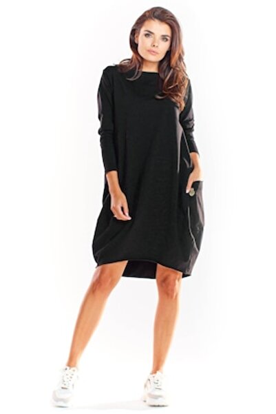 Awama InfiniteYou Dress, Cotton, Black, L-XL