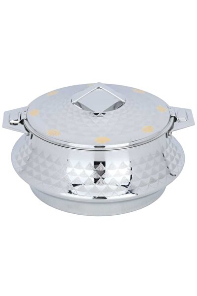 Generic Indian Food Container Ashwaq Silver Gold Steel 2000 ml