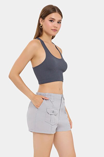 Hiccup Ribbed halter neck crop top
