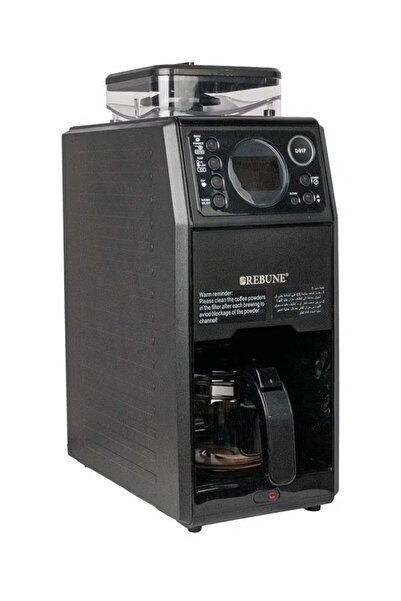 rebune Coffee Drip Maker with Grinder 3 heat level 2to5 cups 850W 1 L 850 W R...