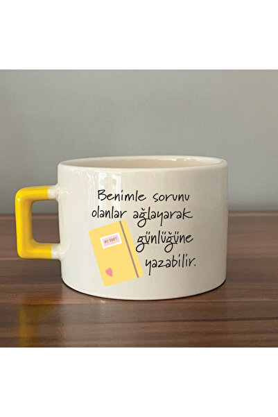 Kırtasiye Ofisi Those Who Have Trouble with Me Cry Yellow Handle Square Laf S...
