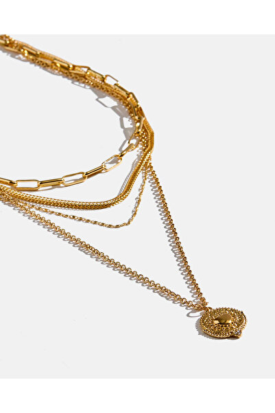 REDTAG Women Gold Embellished Layered Necklace