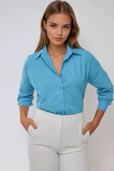 Hiccup Cămașă clasică cu mânecă lungă din bumbac