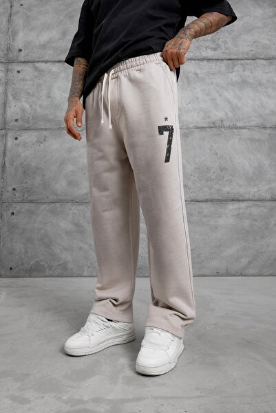 NOMARC Cream Size 7 Baggy Sweatpants