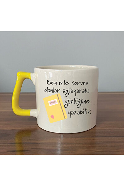 Kırtasiye Ofisi Those Who Have Trouble with Me Cry Yellow Handle Prime Laf Sq...