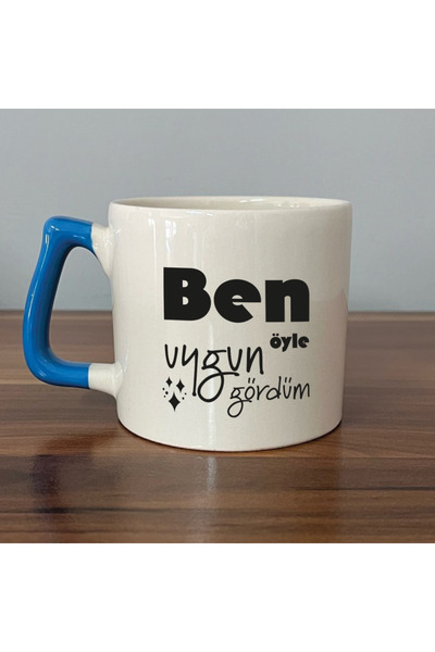 Kırtasiye Ofisi I Looked That Good Blue Handle Prime Laf Push-Pull Gift Cup Mug