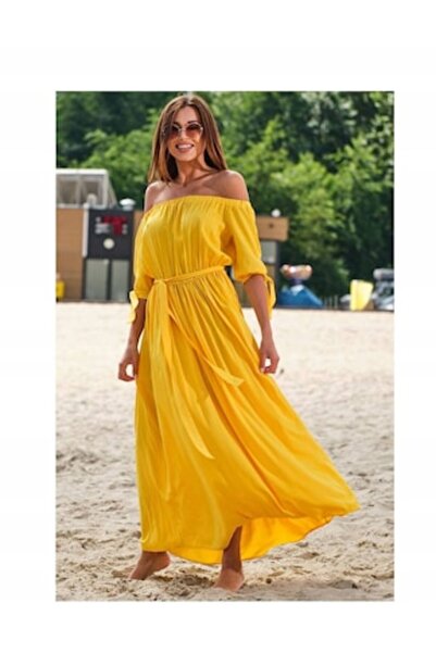 Awama - Dress, Viscose, Yellow, S-M INTL