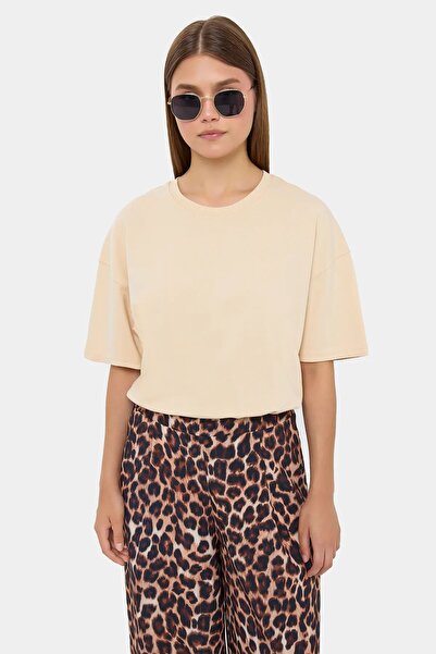 Hiccup Tricou cu mânecă scurtă și guler rotund, croială lejeră