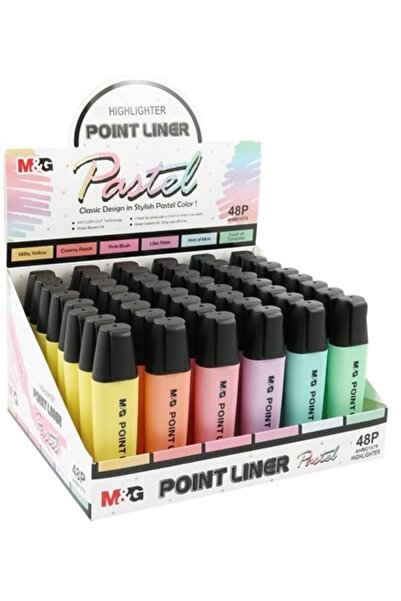 M&G Pastel highlighter, 6 colors, 48 ​​pieces/display